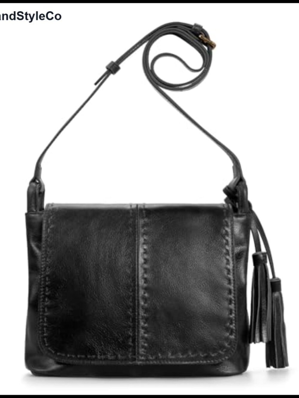 Genuine Leather RFID Crossbody Bag with Multi-Pockets Adjustable Strap Satchel